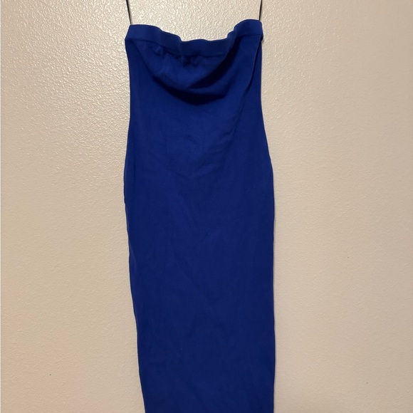 Blue Strapless Dress - Picture 1 of 4